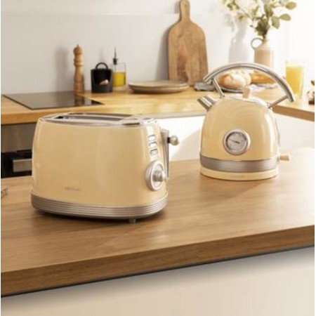 Tostadora cecotec toast and taste 800 vintage light yellow