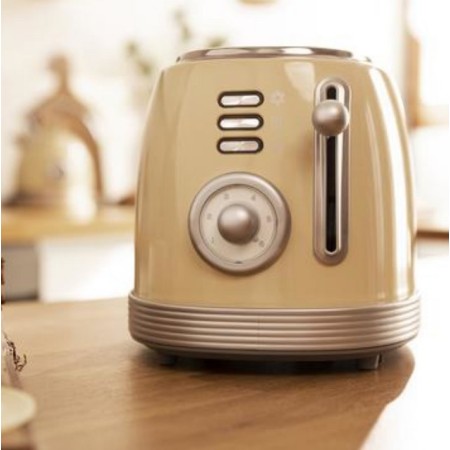 Tostadora cecotec toast and taste 800 vintage light yellow