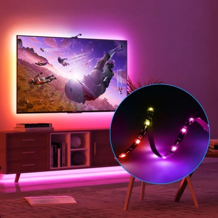 Tira led govee dreamview t1 tvbacklight h6199 55 pulgadas - 65 pulgadas - rgbic -  12 modos