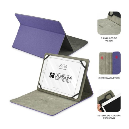 Funda subblim clever stand case para tablet 10.1 pulgadas purpura
