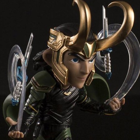 Figura quantum mechanix marvel thor ragnarok loki diorama