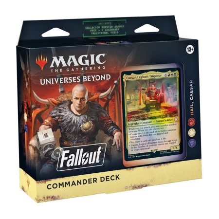 Juego de cartas magic the gathering universes beyond fallout mazos commander 4 barajas inglés