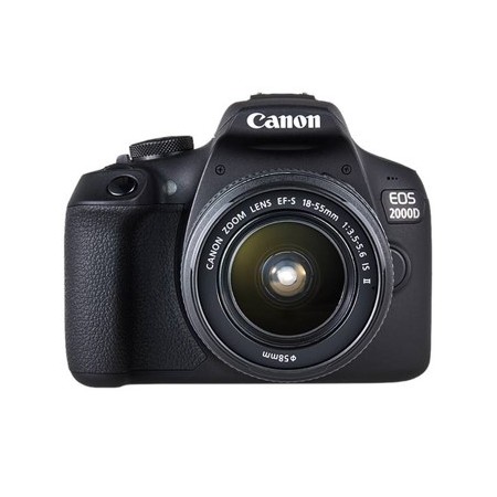 Camara digital reflex canon eos 2000d + 18 - 55 is -  cmos -  24.1mp -  digic 4+ -  full hd -  9 puntos de referencia -  wifi - 