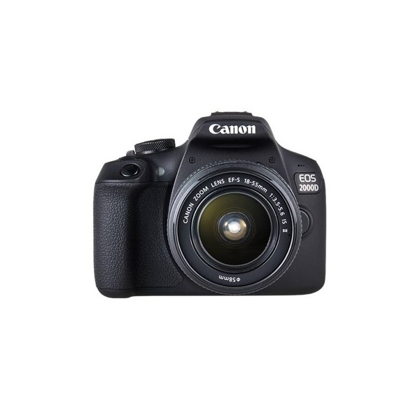 Camara digital reflex canon eos 2000d + 18 - 55 is -  cmos -  24.1mp -  digic 4+ -  full hd -  9 puntos de referencia -  wifi - 