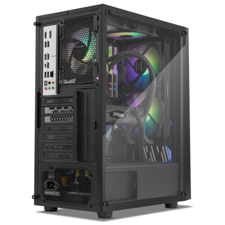 Caja ordenador gaming nox hummer frost atx 1 x usb 3.0 2 x usb 2.0 negra argb