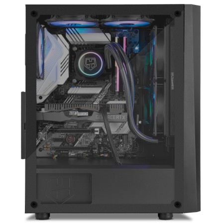 Caja ordenador gaming nox hummer frost atx 1 x usb 3.0 2 x usb 2.0 negra argb