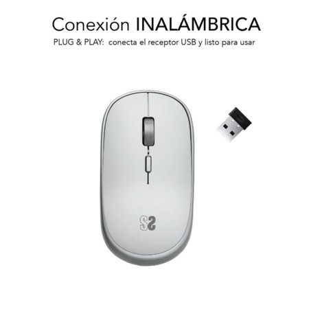 Raton inalambrico subblim submo - rfm0001 plata