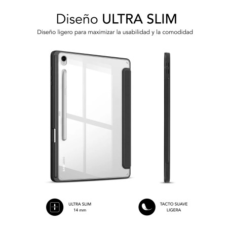 Funda tablet sublim clear shock case para samsung galaxy tab s9 11 pulgadas - s9 fe 10.9 pulgadas negra