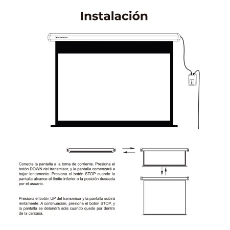 Pantalla eléctrica proyección 135 pulgadas