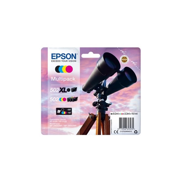Multipack tinta epson 502xl negro + 502 cian magenta amarillo
